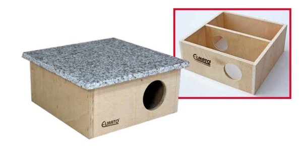 Elmato Elmato Knaagdieren Koelhuis met graniet Elmi - 20 x 20 x 9 cm Elmato Elmato Knaagdieren Koelhuis met graniet Elmi - 20 x 20 x 9 cm
