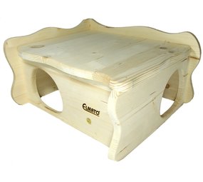 Elmato Elmato Houten Hoekhuis Bilbao - 38x32x20 cm Elmato Elmato Houten Hoekhuis Bilbao - 38x32x20 cm