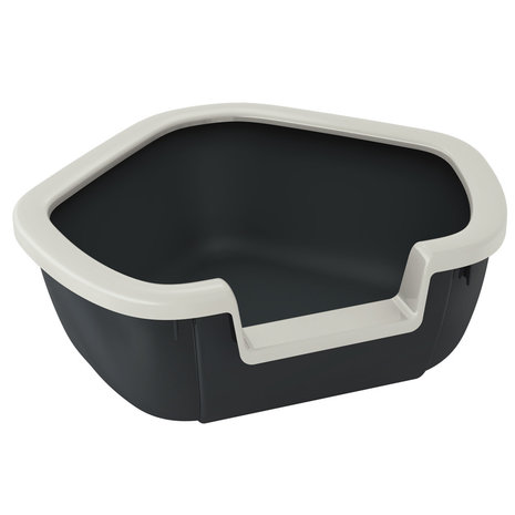 Ferplast Ferplast Open Hoektoilet Dama - 57.5x51.5x22 cm - verschillende kleuren Ferplast Ferplast Open Hoektoilet Dama - 57.5x51.5x22 cm - verschillende kleuren