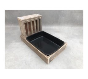 Houten hooiruif XL met toilet - steigerhout XL Houten hooiruif XL met toilet - steigerhout XL