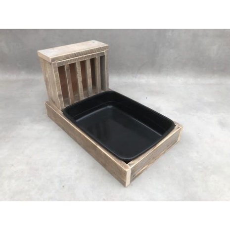 Houten hooiruif XL met toilet - steigerhout XL Houten hooiruif XL met toilet - steigerhout XL