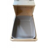 Houten hooiruif M met toilet - handgemaakt in Nederland Houten hooiruif M met toilet - handgemaakt in Nederland