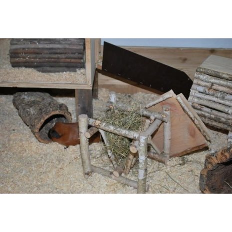 Houten Hooiruif met deksel S - 25 x 25 x 25 cm Houten Hooiruif met deksel S - 25 x 25 x 25 cm