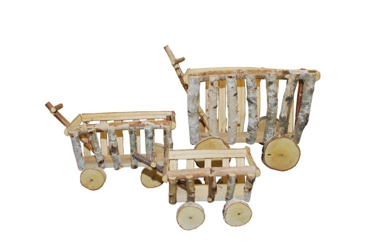 Houten Hooiwagen - Bolderkar L - 55 x 30 x 25 cm Houten Hooiwagen - Bolderkar L - 55 x 30 x 25 cm