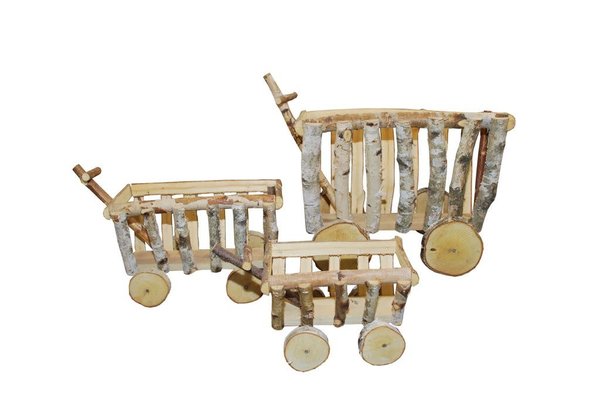 Houten Hooiwagen - Bolderkar M - 30 x 15 x 15 cm Houten Hooiwagen - Bolderkar M - 30 x 15 x 15 cm