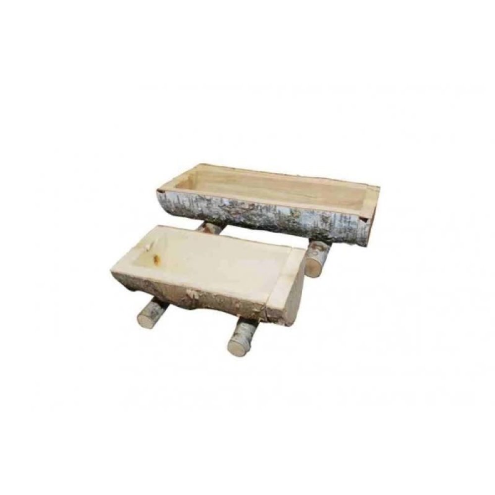 Houten voertrog klein - 25 x 15 x 10 cm Houten voertrog klein - 25 x 15 x 10 cm