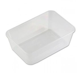 Plastic bewaar bakje vierkant 1000ml Plastic bewaar bakje vierkant 1000ml