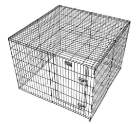 Midwest Dak voor Zwart Metalen Konijnenren met deur