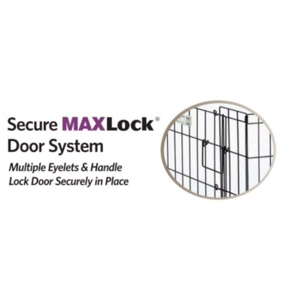 Midwest Zwart Metalen Ren met deur Midwest Zwart Metalen Ren met deur