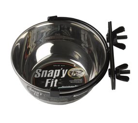 Midwest RVS Bak Snap'y Fit kliksysteem - bakje met houder Midwest RVS Bak Snap'y Fit kliksysteem - bakje met houder