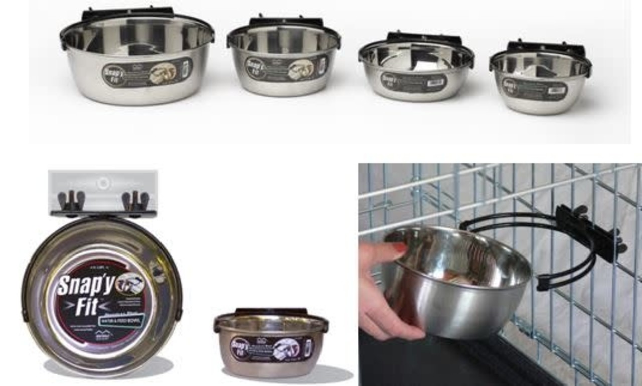 Midwest RVS Bak Snap'y Fit kliksysteem - bakje met houder Midwest RVS Bak Snap'y Fit kliksysteem - bakje met houder