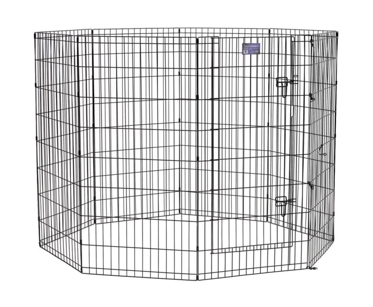 Midwest Zwart Metalen Ren met deur Midwest Zwart Metalen Ren met deur