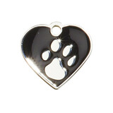 IMARC Hondenpenning – Hart – Poot Zilver – Zwart