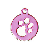 IMARC Hondenpenning – Rond – Poot Zilver – Roze IMARC Hondenpenning – Rond – Poot Zilver – Roze