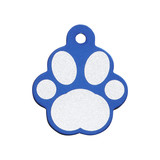 IMARC Hondenpenning - Pootvorm Blauw met Zilver Groot IMARC Hondenpenning - Pootvorm Blauw met Zilver Groot