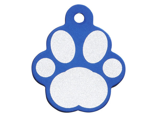 IMARC Hondenpenning - Pootvorm Blauw met Zilver Groot IMARC Hondenpenning - Pootvorm Blauw met Zilver Groot