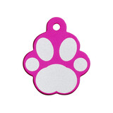 IMARC Hondenpenning - Pootvorm Roze met Zilver Groot IMARC Hondenpenning - Pootvorm Roze met Zilver Groot