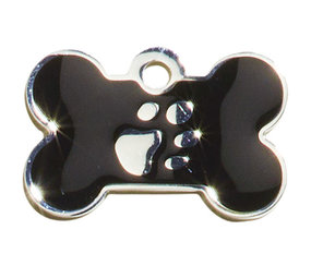 IMARC Hondenpenning – Bot – Poot Zilver – Zwart IMARC Hondenpenning – Bot – Poot Zilver – Zwart