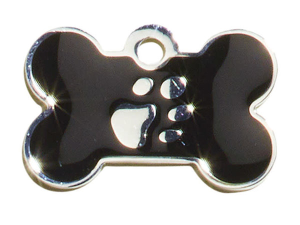 IMARC Hondenpenning – Bot – Poot Zilver – Zwart IMARC Hondenpenning – Bot – Poot Zilver – Zwart