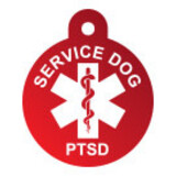 IMARC Hondenpenning - Rond - Service Dog PTSD - Rood - Groot IMARC Hondenpenning - Rond - Service Dog PTSD - Rood - Groot