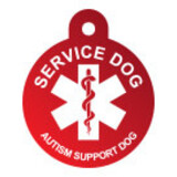 IMARC Hondenpenning - Rond - Service Dog Autism Support Dog - Rood - Groot IMARC Hondenpenning - Rond - Service Dog Autism Support Dog - Rood - Groot