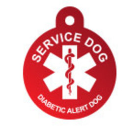 IMARC Hondenpenning - Rond - Service Dog Diabetic Alert Dog - Rood - Groot IMARC Hondenpenning - Rond - Service Dog Diabetic Alert Dog - Rood - Groot