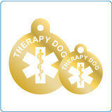 IMARC Hondenpenning - Rond - Therapy Dog - Goud IMARC Hondenpenning - Rond - Therapy Dog - Goud