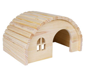 Trixie Vurenhout Huisje Rond dak 29x17x20 cm Trixie Vurenhout Huisje Rond dak 29x17x20 cm