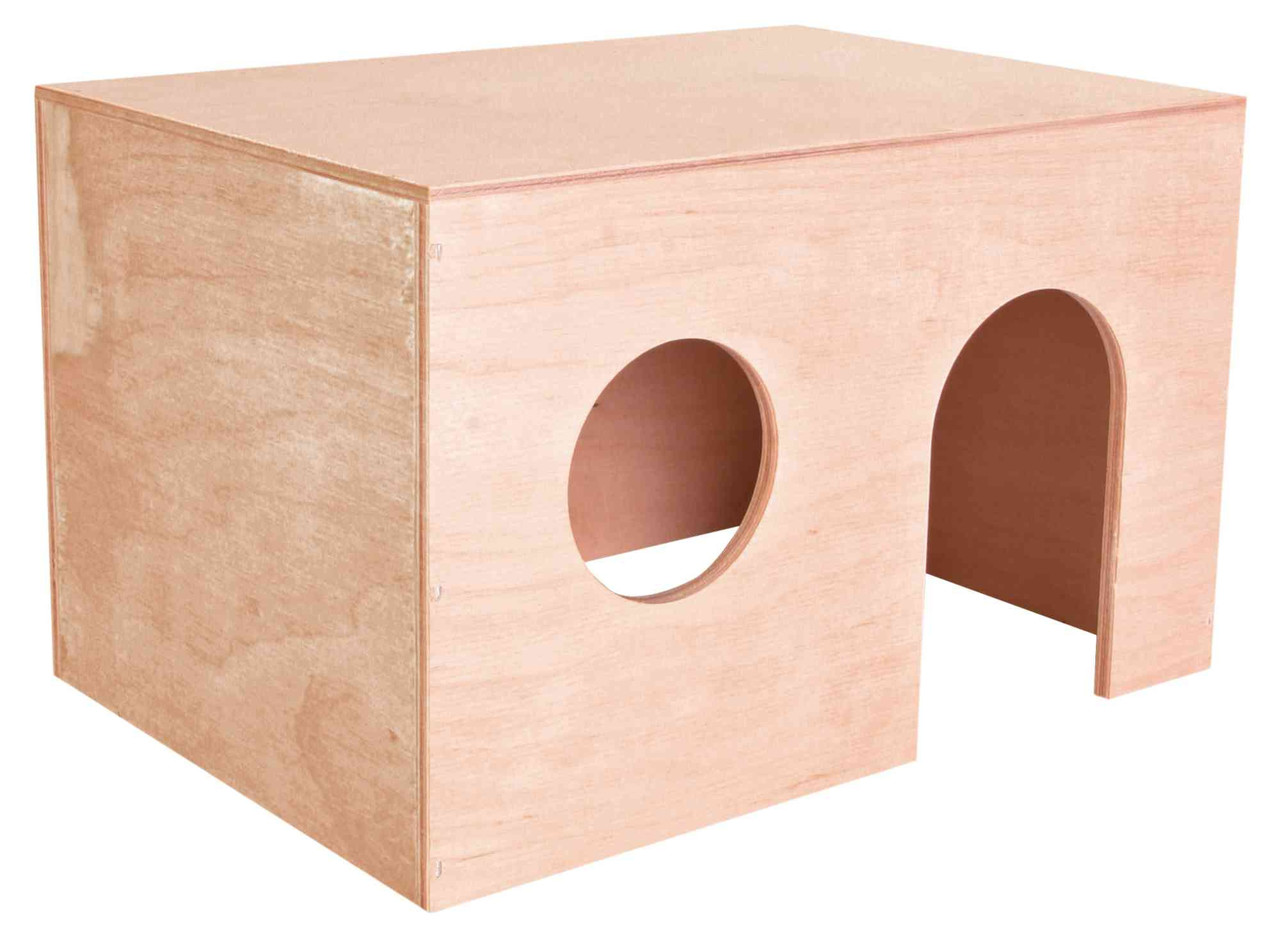 Trixie Trixie Houten huisje Basic 27x17x19 cm Trixie Trixie Houten huisje Basic 27x17x19 cm
