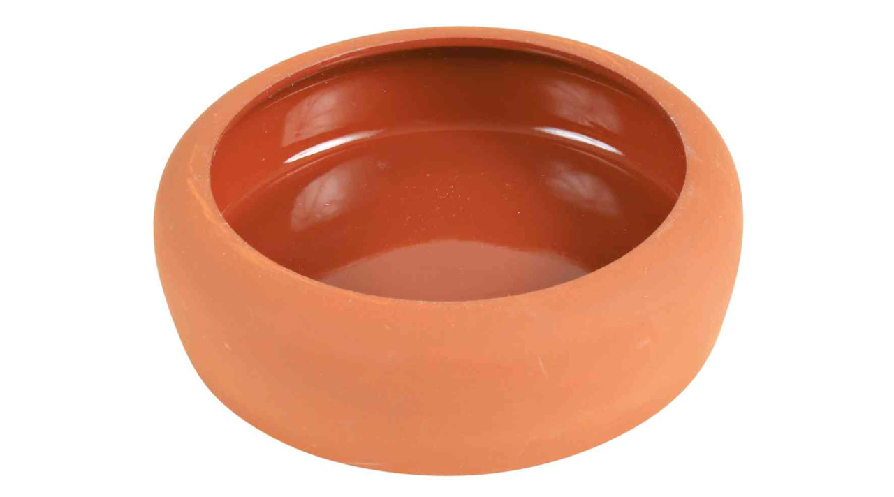Trixie Trixie Terracotta voer- en waterbak 13 cm - 250 ml Trixie Trixie Terracotta voer- en waterbak 13 cm - 250 ml