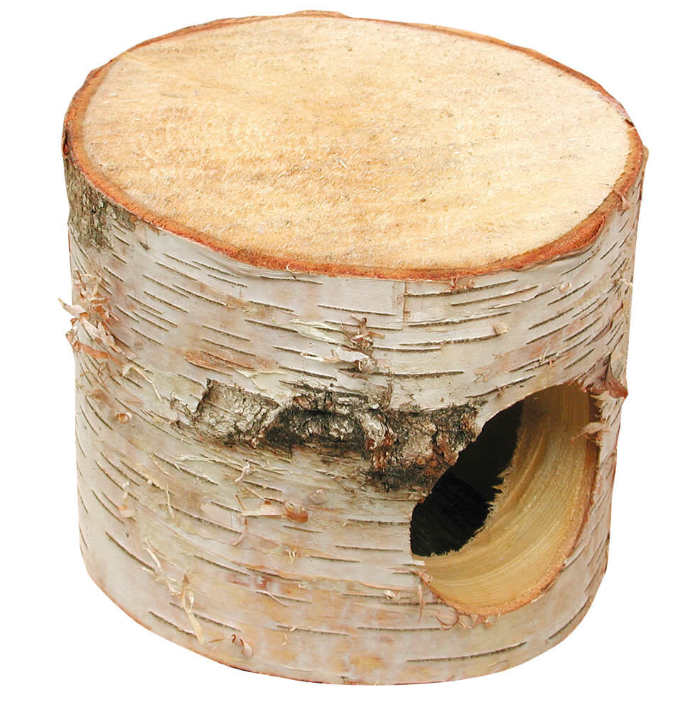 Hugro Houten Hol - 1 opening Klein - 13 cm hoog - 7 cm gat