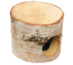 Hugro Houten Hol - 1 opening Klein - 13 cm hoog - 7 cm gat Hugro Houten Hol - 1 opening Klein - 13 cm hoog - 7 cm gat