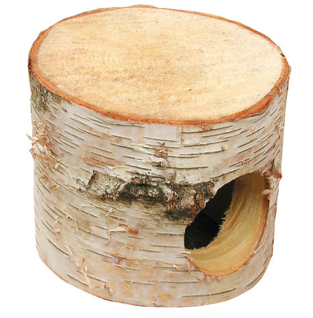 Hugro Houten Hol - 1 opening Klein - 13 cm hoog - 7 cm gat