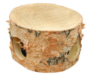 Hugro Houten Hol - 1 opening Groot - 15 cm hoog - 8 cm gat Hugro Houten Hol - 1 opening Groot - 15 cm hoog - 8 cm gat