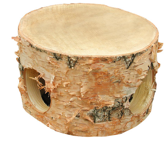 Hugro Houten Hol - 1 opening Groot - 15 cm hoog - 8 cm gat