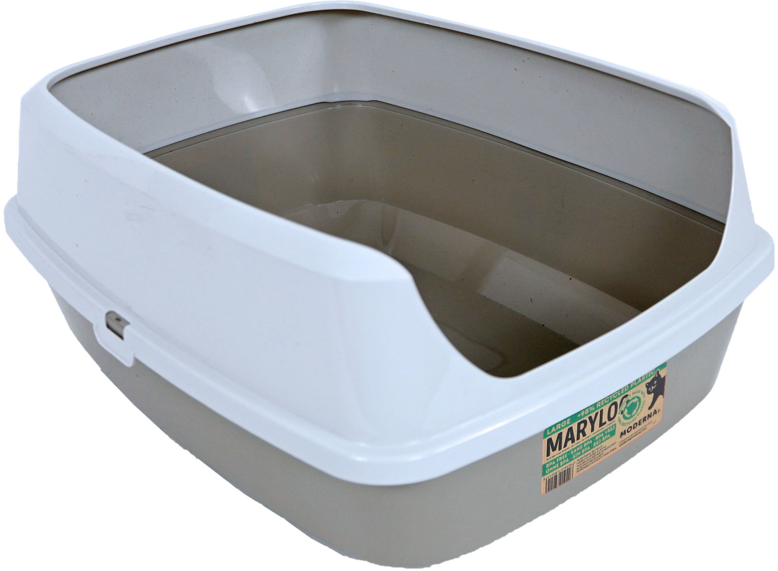 LucyBalu® Arena Kattenbak Met Hoge Rand, Grote Hop In Kattenbak Geurvrij Modern Design Instap Van Bovenaf Open Xxl Kattentoilet Inclusief Strooischep Antraciet Zwart 2117352497