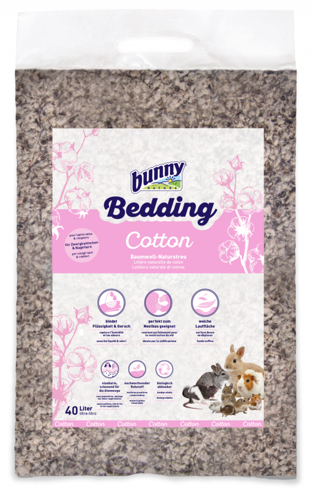 Bunny Nature Bunny Nature - Bunnybedding Cotton - 40 liter Bunny Nature Bunny Nature - Bunnybedding Cotton - 40 liter