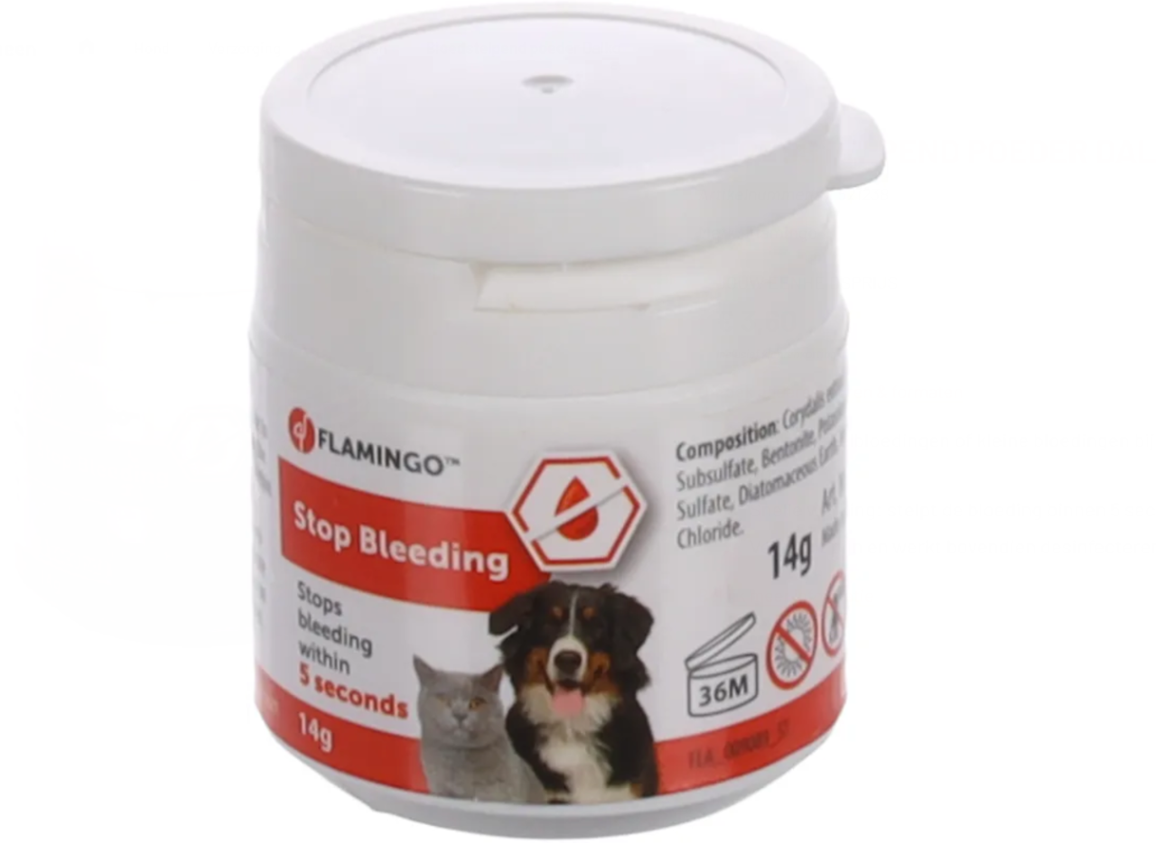 Flamingo Flamingo Bloedstelpend Poeder Dalko Stop Bleeding Flamingo Flamingo Bloedstelpend Poeder Dalko Stop Bleeding
