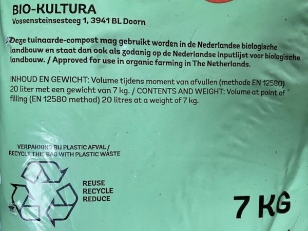 Bio-Kultura Bio-Kultura Tuinaarde Compost - 20 liter Bio-Kultura Bio-Kultura Tuinaarde Compost - 20 liter