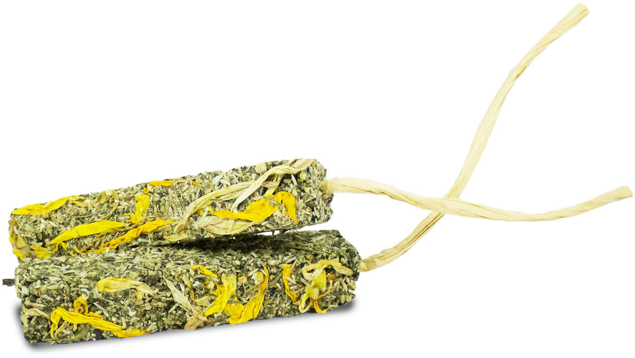 JR Farm JR Farm Grainless Farmys Knaagsticks Zonnebloem-Kamille - 2 stuks JR Farm JR Farm Grainless Farmys Knaagsticks Zonnebloem-Kamille - 2 stuks