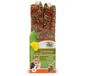 JR Farm JR Farm Grainless Farmys Knaagsticks Wilde Zaden-Distelbloemen - 2 stuks JR Farm JR Farm Grainless Farmys Knaagsticks Wilde Zaden-Distelbloemen - 2 stuks