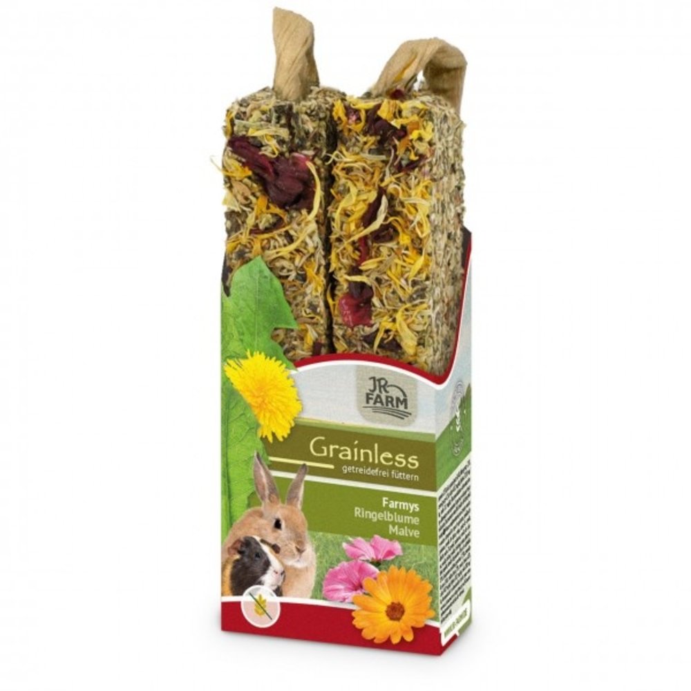 JR Farm JR Farm Grainless Farmys Knaagsticks Goudsbloem-Kaasjeskruid - 2 stuks JR Farm JR Farm Grainless Farmys Knaagsticks Goudsbloem-Kaasjeskruid - 2 stuks