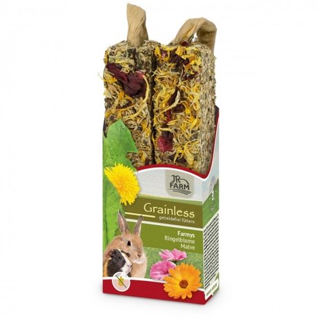 JR Farm JR Farm Grainless Farmys Knaagsticks Goudsbloem-Kaasjeskruid - 2 stuks JR Farm JR Farm Grainless Farmys Knaagsticks Goudsbloem-Kaasjeskruid - 2 stuks
