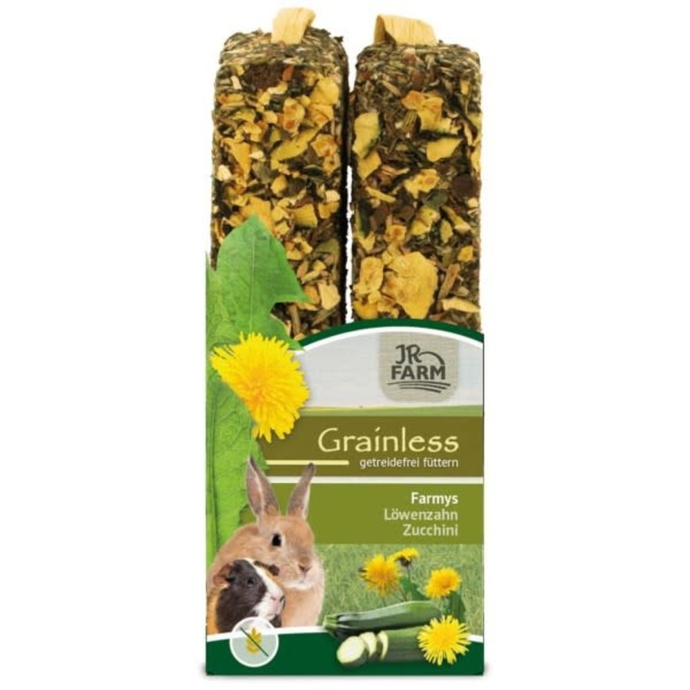 JR Farm JR Farm Grainless Farmys Knaagsticks Paardenbloem-Courgette - 2 stuks JR Farm JR Farm Grainless Farmys Knaagsticks Paardenbloem-Courgette - 2 stuks