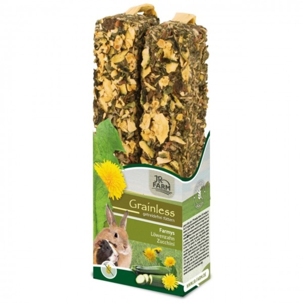 JR Farm JR Farm Grainless Farmys Knaagsticks Paardenbloem-Courgette - 2 stuks JR Farm JR Farm Grainless Farmys Knaagsticks Paardenbloem-Courgette - 2 stuks