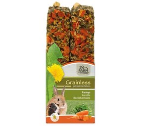JR Farm JR Farm Grainless Farmys Knaagsticks Wortel-Fenegriek - 2 stuks JR Farm JR Farm Grainless Farmys Knaagsticks Wortel-Fenegriek - 2 stuks