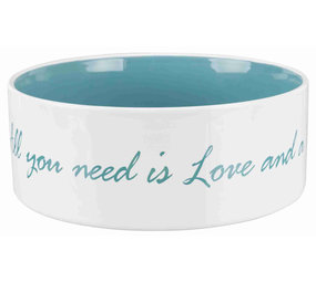 Trixie Voer- en waterbak steen - Pet's Home - Blauw - 1.4 L - 20 cm Trixie Voer- en waterbak steen - Pet's Home - Blauw - 1.4 L - 20 cm