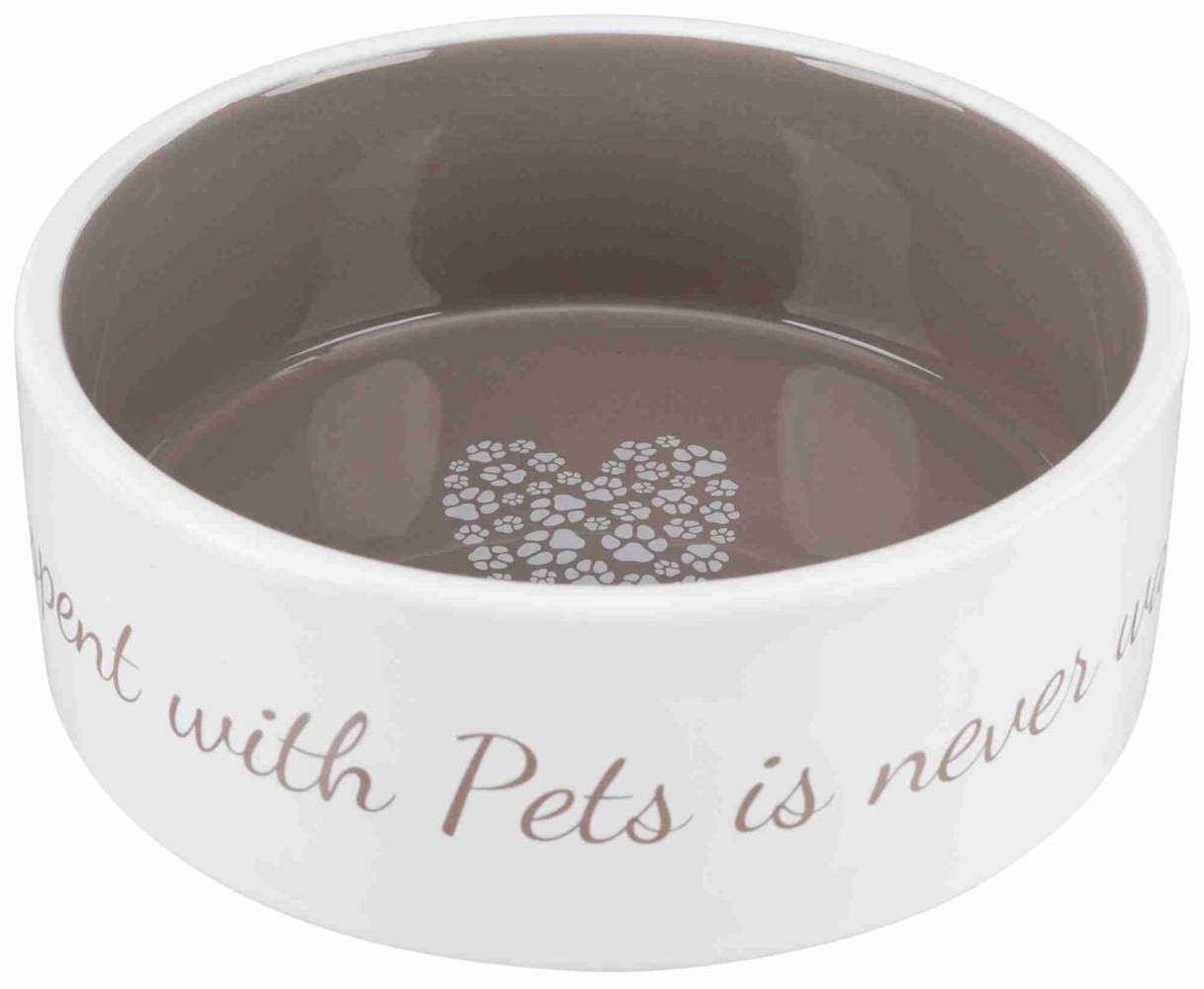 Trixie Voer- en waterbak steen - Pet's Home - Taupe - 1.4 L - 20 cm Trixie Voer- en waterbak steen - Pet's Home - Taupe - 1.4 L - 20 cm