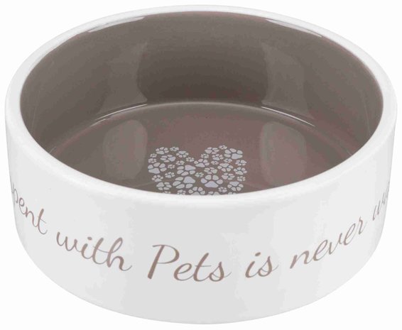 Trixie Voer- en waterbak steen - Pet's Home - Taupe - 1.4 L - 20 cm Trixie Voer- en waterbak steen - Pet's Home - Taupe - 1.4 L - 20 cm