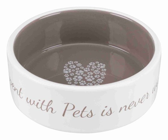 Trixie Voer- en waterbak steen - Pet's Home - Taupe - 1.4 L - 20 cm Trixie Voer- en waterbak steen - Pet's Home - Taupe - 1.4 L - 20 cm